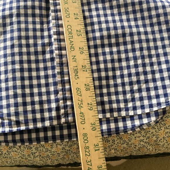 Ralph Lauren mens LG blue and white check button down shirt casual preppy - Picture 8 of 11